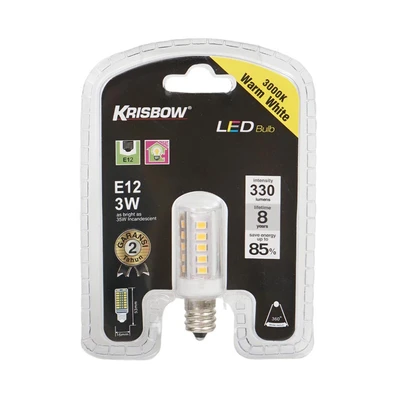 Gambar Krisbow Bohlam LED Corn 3 Watt 330 Lumen Warm White E12 - Kuning