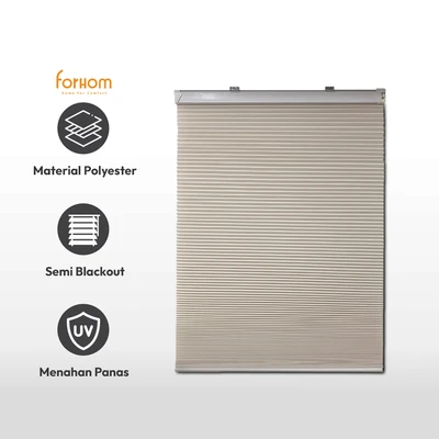 Gambar Forhom Honeycomb Blind 120x220 cm - Putih Ivory