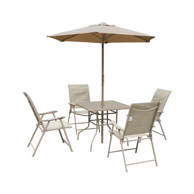Gambar Soleil Sunny Set Kursi Dan Meja Teras Dengan Payung