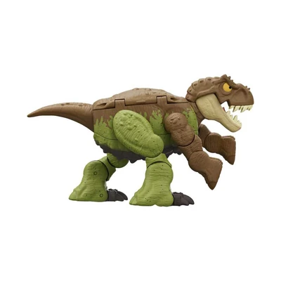 Gambar Jurassic World Double Danger Figure Fierce Changers - Cokelat/hijau
