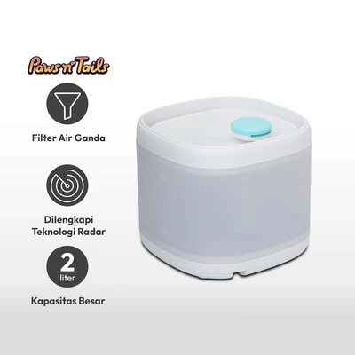 Gambar Paws N Tail Tempat Minum Hewan Fountain 2 Liter - Putih