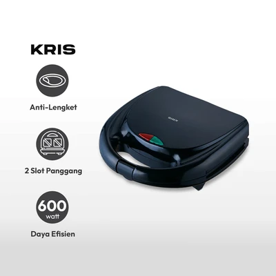 Gambar Kris Toaster Sandwich 2 Slice 600 Watt - Hitam