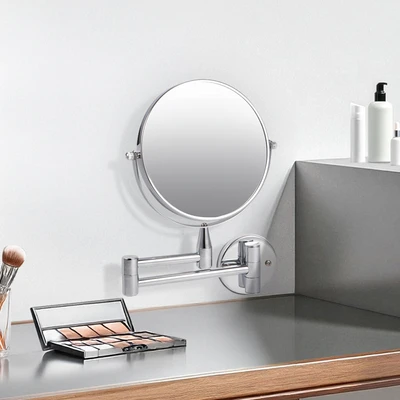 Gambar Informa Cermin Dinding Kamar Mandi Magnifying Besi 38x2.5x31 cm - Silver Chrome