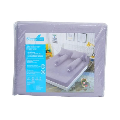 Gambar Sleeplite 180x200 cm Set 5 Pcs Seprai King Solid - Ungu Lavender