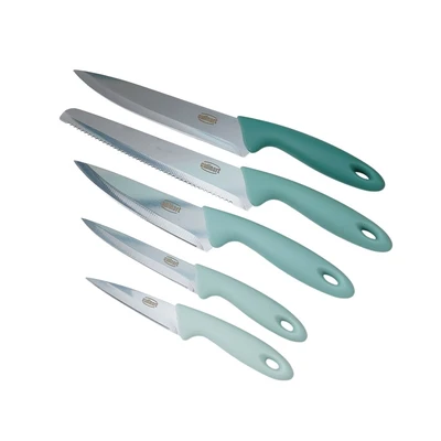 Gambar Culinart Pisau Dapur Dengan Block Penyimpanan Set 6 pcs - Hijau