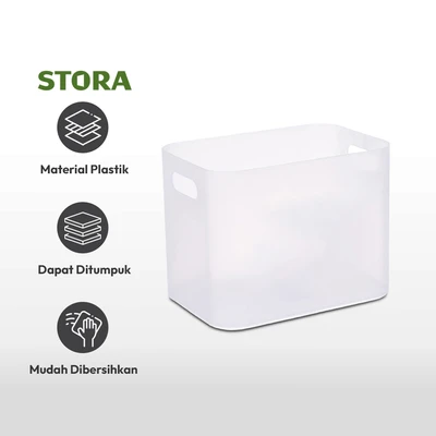 Gambar Stora Kotak Penyimpanan Frosted 22x15x17 cm