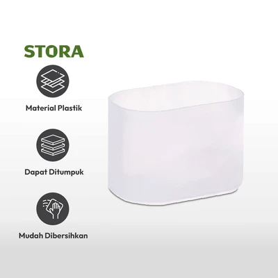 Gambar Stora Kotak Penyimpanan Frosted Mini 10.7x7x7.5 cm