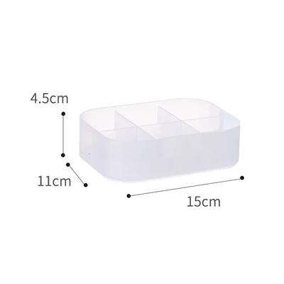 Gambar Stora Kotak Penyimpanan Dengan 6 Kompartemen Frosted 15x11x4.5 cm