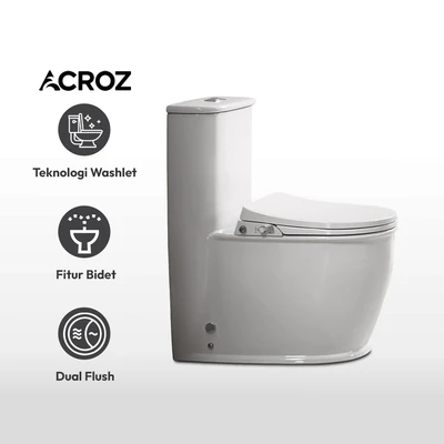 Gambar Acroz Kloset Duduk Monoblock Washdown Washlet A8833