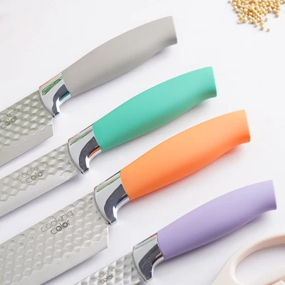 Gambar Cooking Color Mavis Pisau Dapur Dengan Pengasah Pisau Set 6 pcs