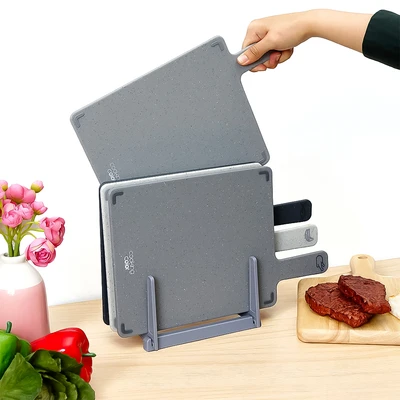 Gambar Cooking Color Macy Talenan Plastik Rectangle Dengan Stander Set 5 pcs