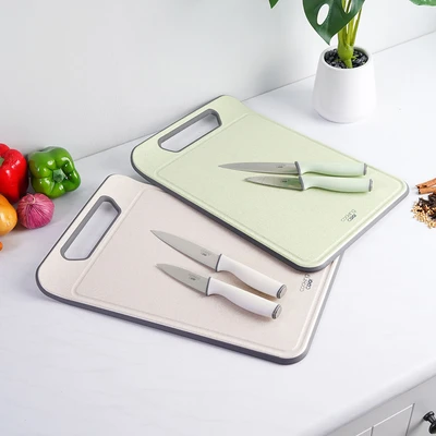 Gambar Cooking Color Marcia Pisau Dapur Dengan Talenan Set 3 pcs - Hijau