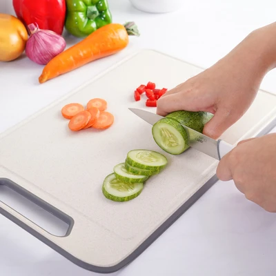 Gambar Cooking Color Marcia Pisau Dapur Dengan Talenan Set 3 pcs - Krem