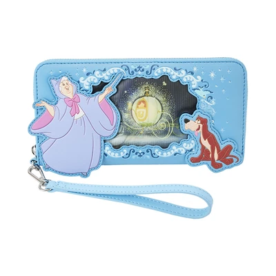 Gambar Loungefly Dompet Cinderella Princess Lenticular Wristlet Wdwa2561