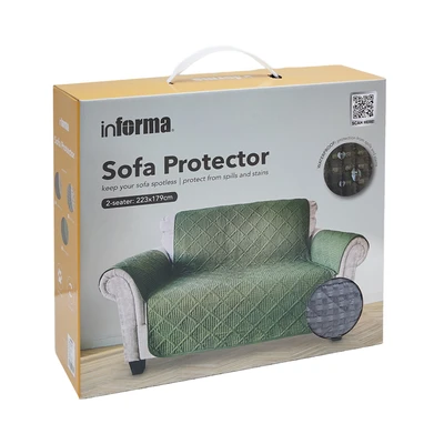 Gambar Informa Sherry Pelindung Sofa Microfiber Jacquard 2 Seater 223x179 - Abu-Abu