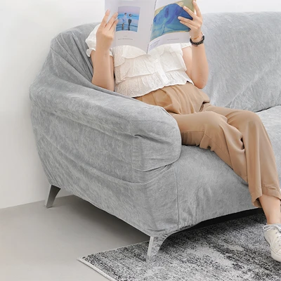 Gambar Informa Sheryn Sarung Sofa Polyester Chenille 245x160 cm - Abu-Abu