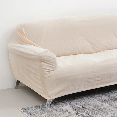 Gambar Informa Sheryn Sarung Sofa Polyester Chenille 245x120 cm - Cokelat Muda