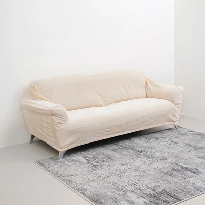Gambar Informa Sheryn Sarung Sofa Polyester Chenille 245x160 cm - Cokelat Muda