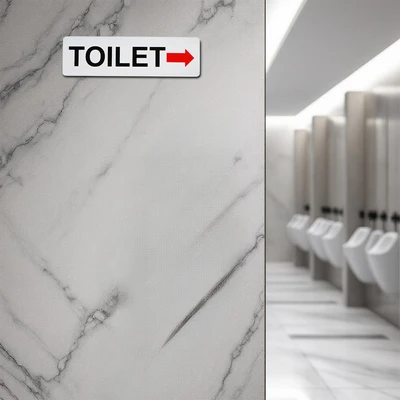Gambar Krisbow Stiker Anodized Akrilik Toilet Kanan 7.5x26 cm