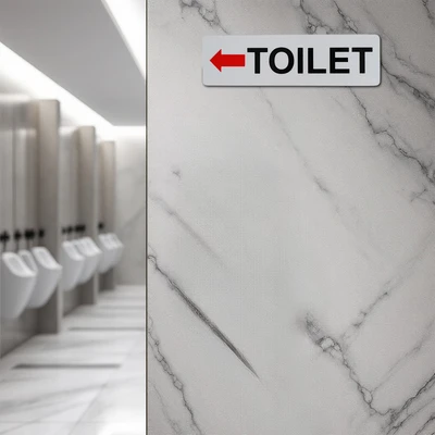 Gambar Krisbow Stiker Anodized Akrilik Toilet Kiri 7.5x26 cm