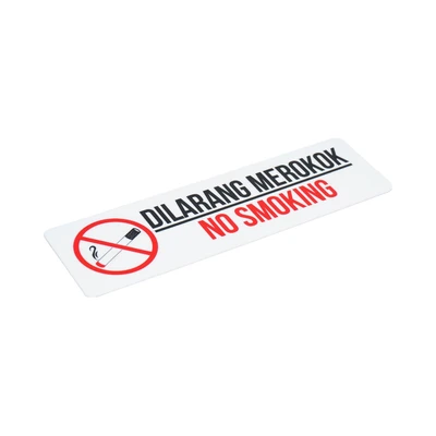 Gambar Krisbow Stiker Anodized Akrilik No Smoking 7.5x26 cm - Putih