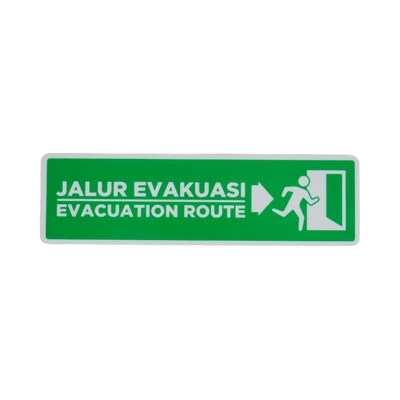 Gambar Krisbow Stiker Anodized Akrilik Jalur Evakuasi 7.5x26 cm - Hijau