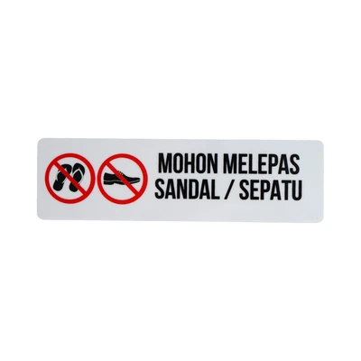 Gambar Krisbow Stiker Anodized Akrilik Lepas Sendal & Sepatu 7.5x26 cm
