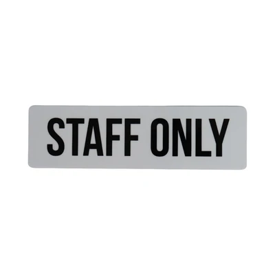 Gambar Krisbow Stiker Anodized Akrilik Staff Only 7.5x26 cm - Putih