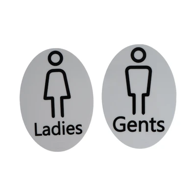 Gambar Krisbow Stiker Anodized Akrilik Toilet Ladies & Gents 10x14 cm
