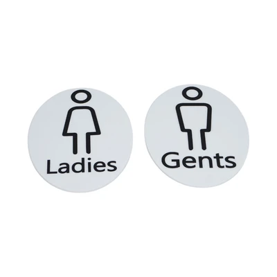 Gambar Krisbow Stiker Anodized Akrilik Toilet Ladies & Gents 10x14 cm