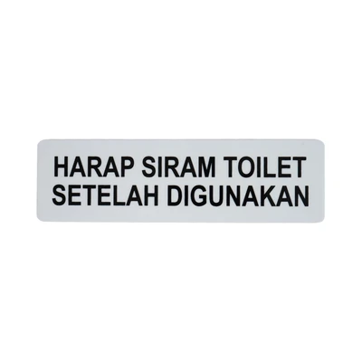 Gambar Krisbow Stiker Anodized Akrilik Toilet Harap Siram 7.5x26 cm
