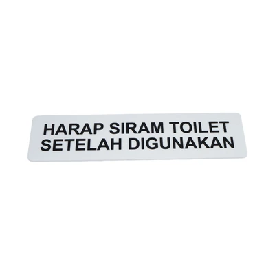 Gambar Krisbow Stiker Anodized Akrilik Toilet Harap Siram 7.5x26 cm