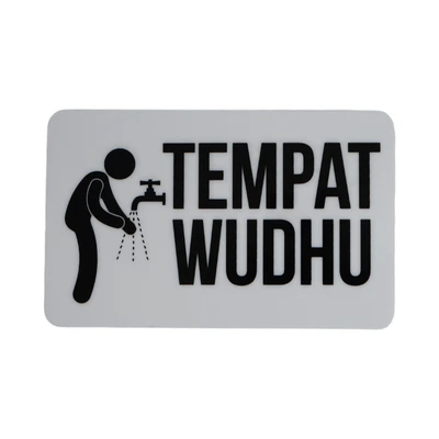 Gambar Krisbow Stiker Anodized Akrilik Tempat Wudhu 10x16 cm