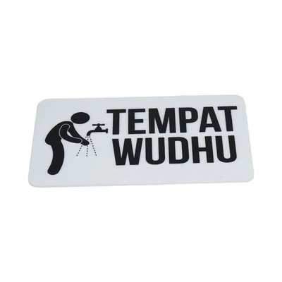 Gambar Krisbow Stiker Anodized Akrilik Tempat Wudhu 10x16 cm