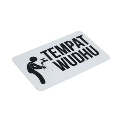 Gambar Krisbow Stiker Anodized Akrilik Tempat Wudhu 10x16 cm