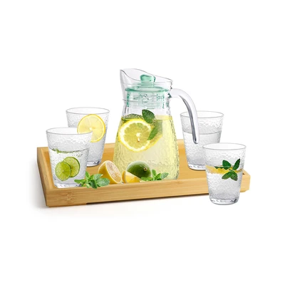Gambar Delicia Teko & Gelas Dengan Nampan Frosty Set 6 pcs