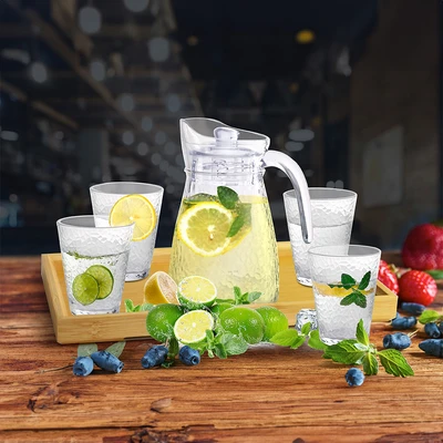 Gambar Delicia Teko & Gelas Dengan Nampan Frosty Set 6 pcs
