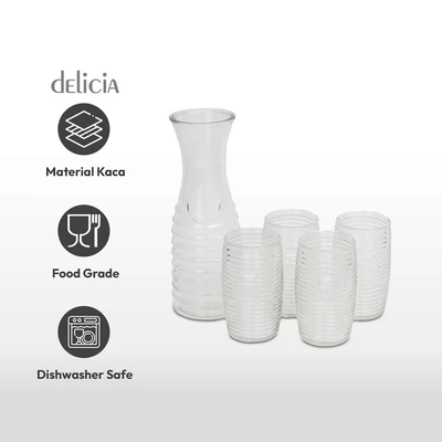 Gambar Delicia Set 5 Pcs Ziana Teko Carafe & Gelas