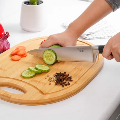 Gambar Cooking Color Maple Pisau Koki 34 cm - Hitam