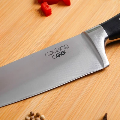 Gambar Cooking Color Maple Pisau Koki 34 cm - Hitam