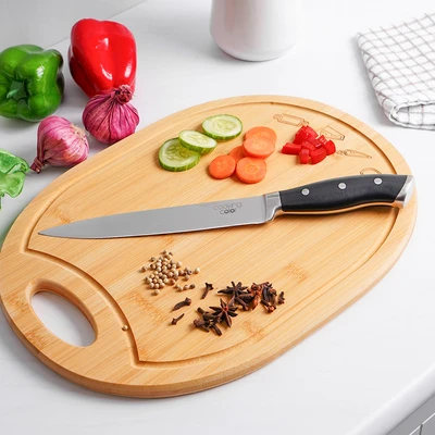 Gambar Cooking Color Maple Pisau Pengiris 34 cm - Hitam