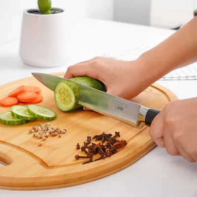 Gambar Cooking Color Maple Pisau Pengiris 34 cm - Hitam