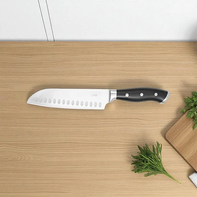 Gambar Cooking Color Maple Pisau Santoku 31 cm - Hitam