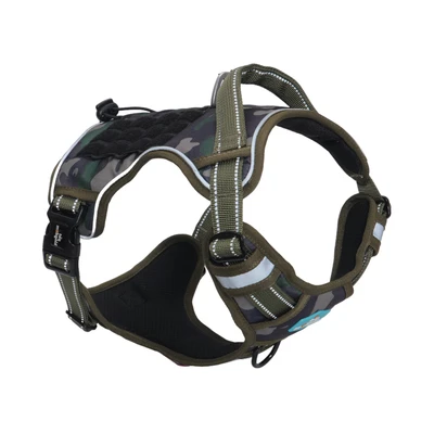 Gambar Pet Kingdom Ukuran M Coolpet Harness Anjing Camo - Hijau