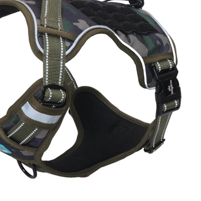 Gambar Pet Kingdom Ukuran M Coolpet Harness Anjing Camo - Hijau