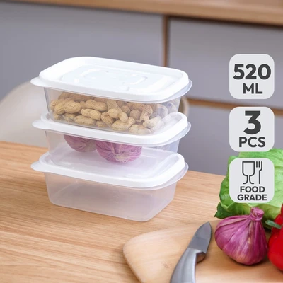 Gambar Appetite Bondi Wadah Makanan 520 ml Set 3 pcs - Putih