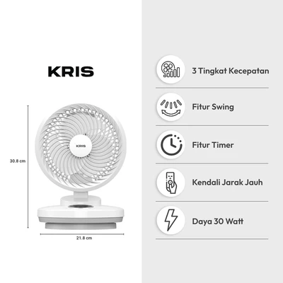 Gambar Kris Kipas Angin Meja 6 Inch 30 Watt - Putih