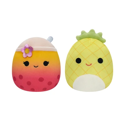 Gambar Squishmallows 5 Inci Boneka Flip Bubble Tea Pinneapple