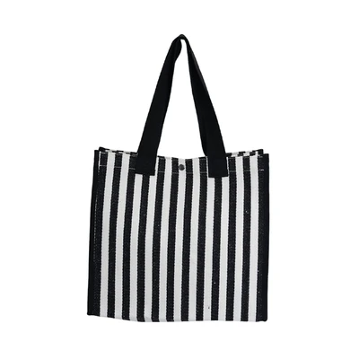 Gambar Passport Maggie Tote Bag Stripe - Hitam