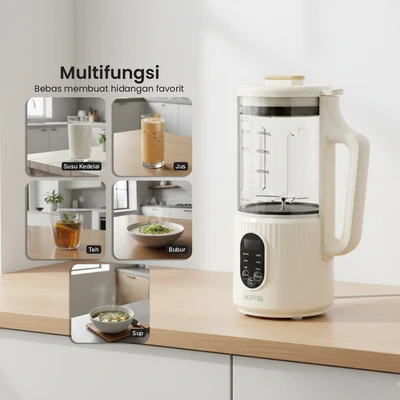 Gambar Kris Pembuat Susu Kedelai Multifungsi 1.2 Liter 400 watt - Putih